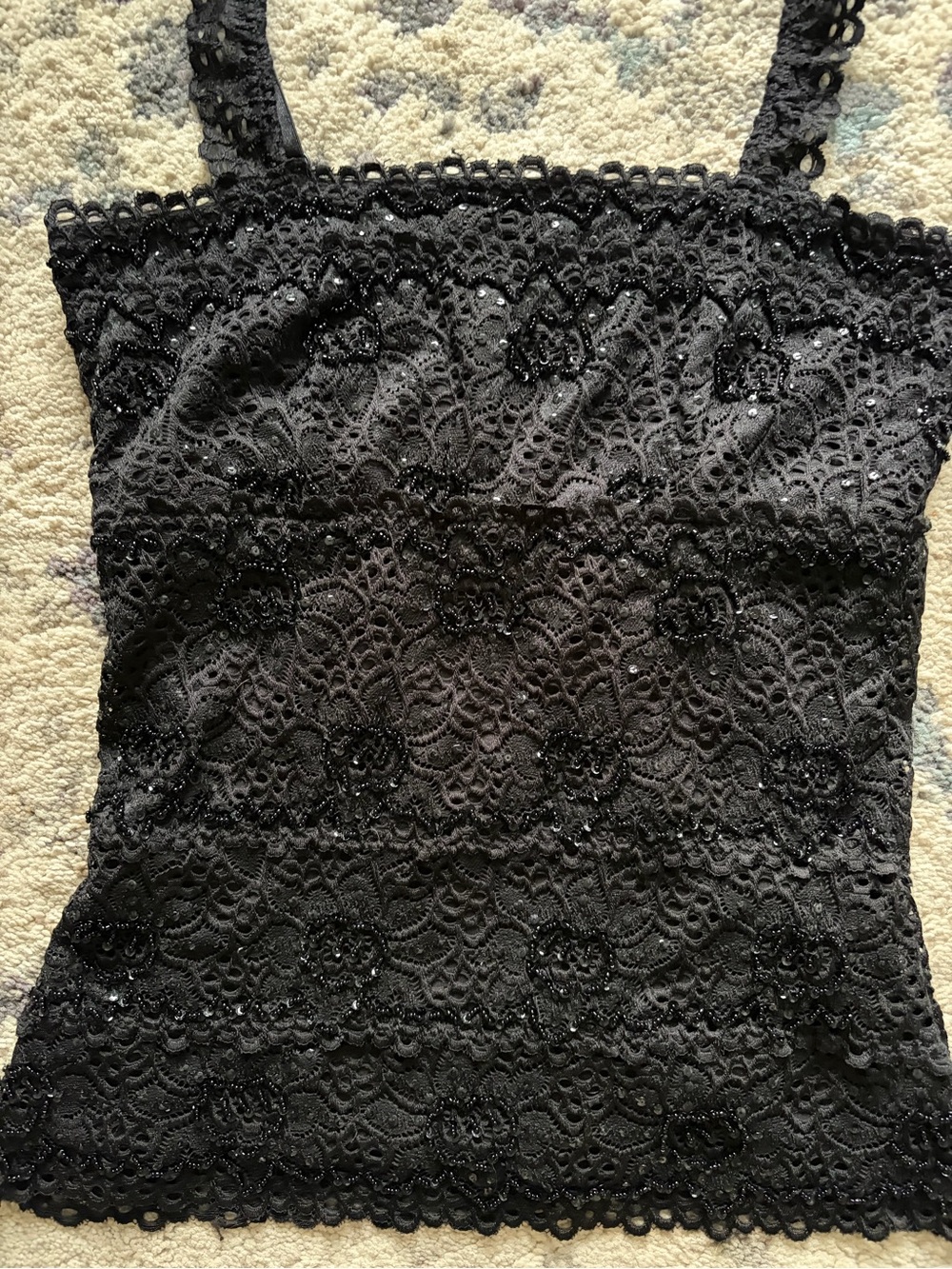 Vintage Le Chateau Beaded Lace Tank - Picture 3 of 7